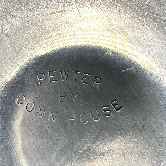 Vintage Conn House Pewter Candle Holder and Pewter Candle Snuffer - Picture 8 of 11